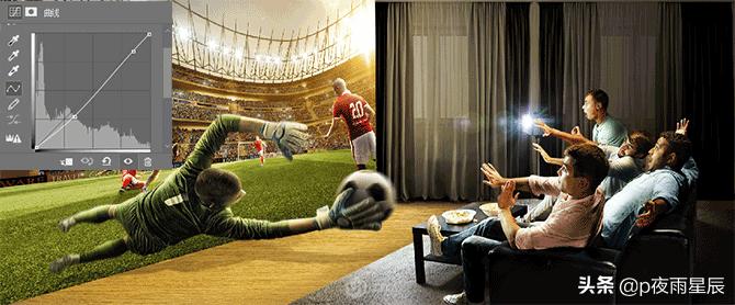 足球视频画面特效高级感,出屏效果动图