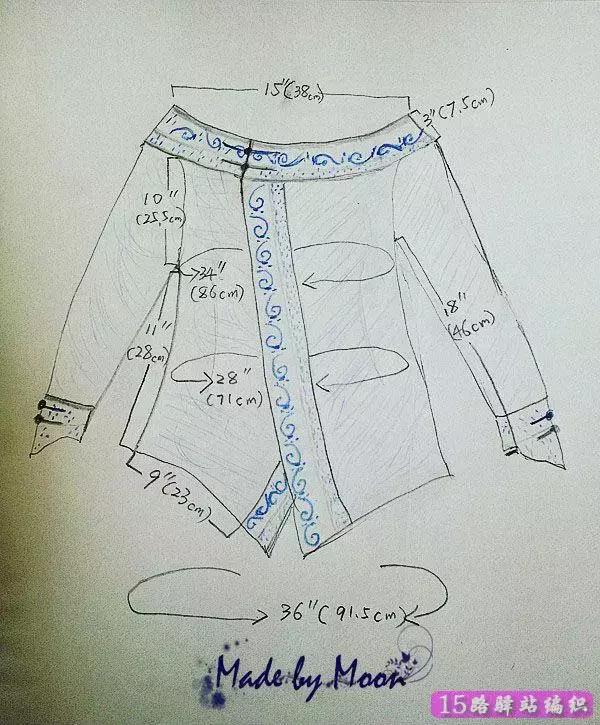 流行的开衫毛衣编织教程,女士提花开衫毛衣编织教程