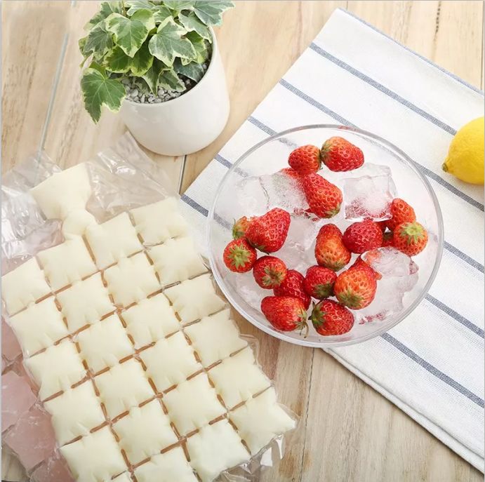 绿色冰块吃起来嘎嘣脆清凉解暑,冰块解暑神器