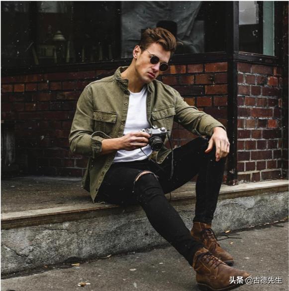 男式个性春季穿搭,男士显白穿搭