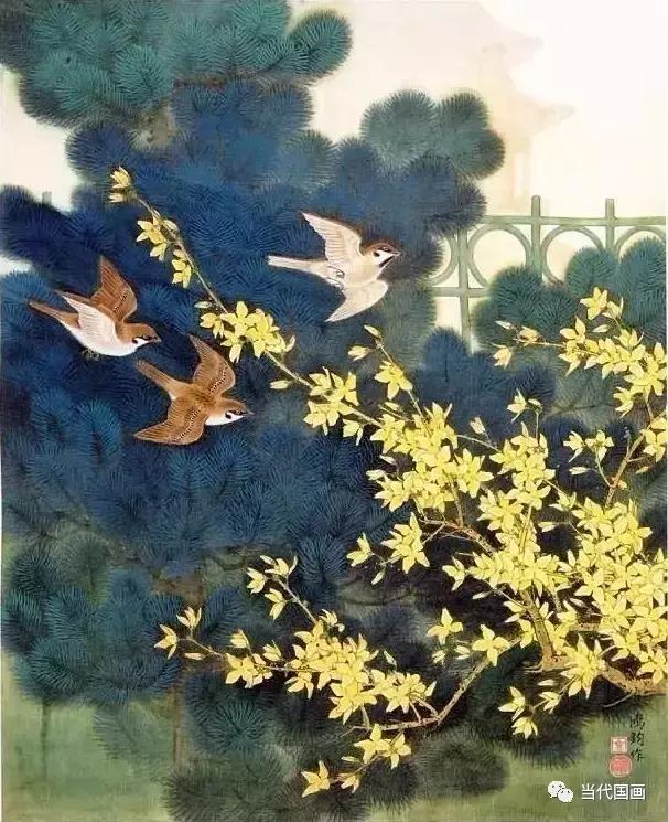 金鸿钧花鸟牡丹作品,金鸿钧工笔牡丹春晓图片