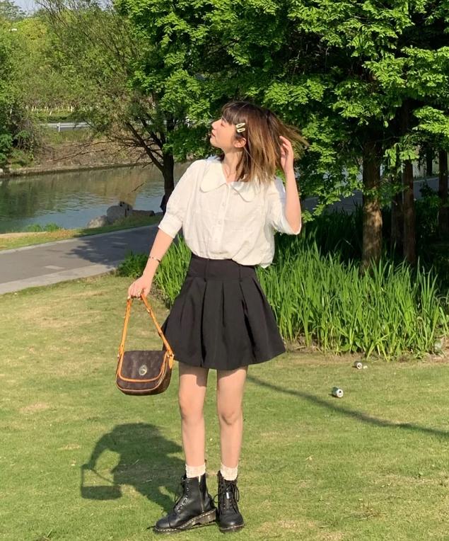 小个子女生穿搭雪纺连衣裙,雪纺小个子半身裙