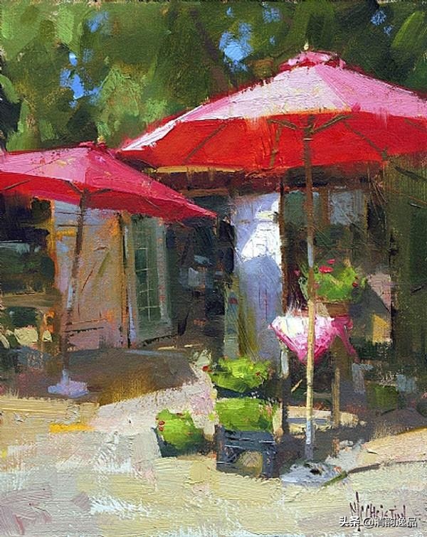 美国艺术家乔biwler油画作品赏析,丽莎印象派油画欣赏