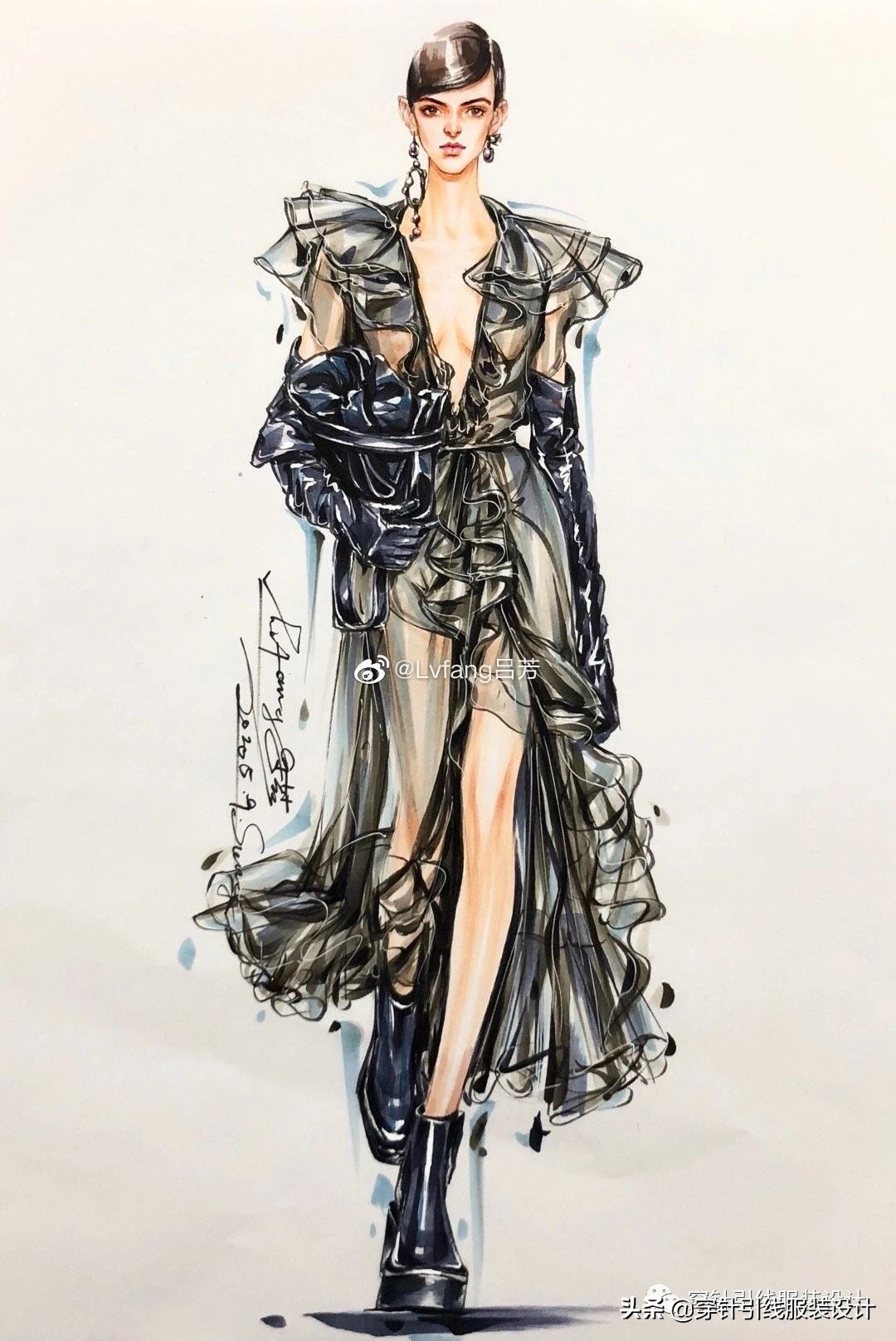 效果图手绘服装,效果图大全70-80平三室