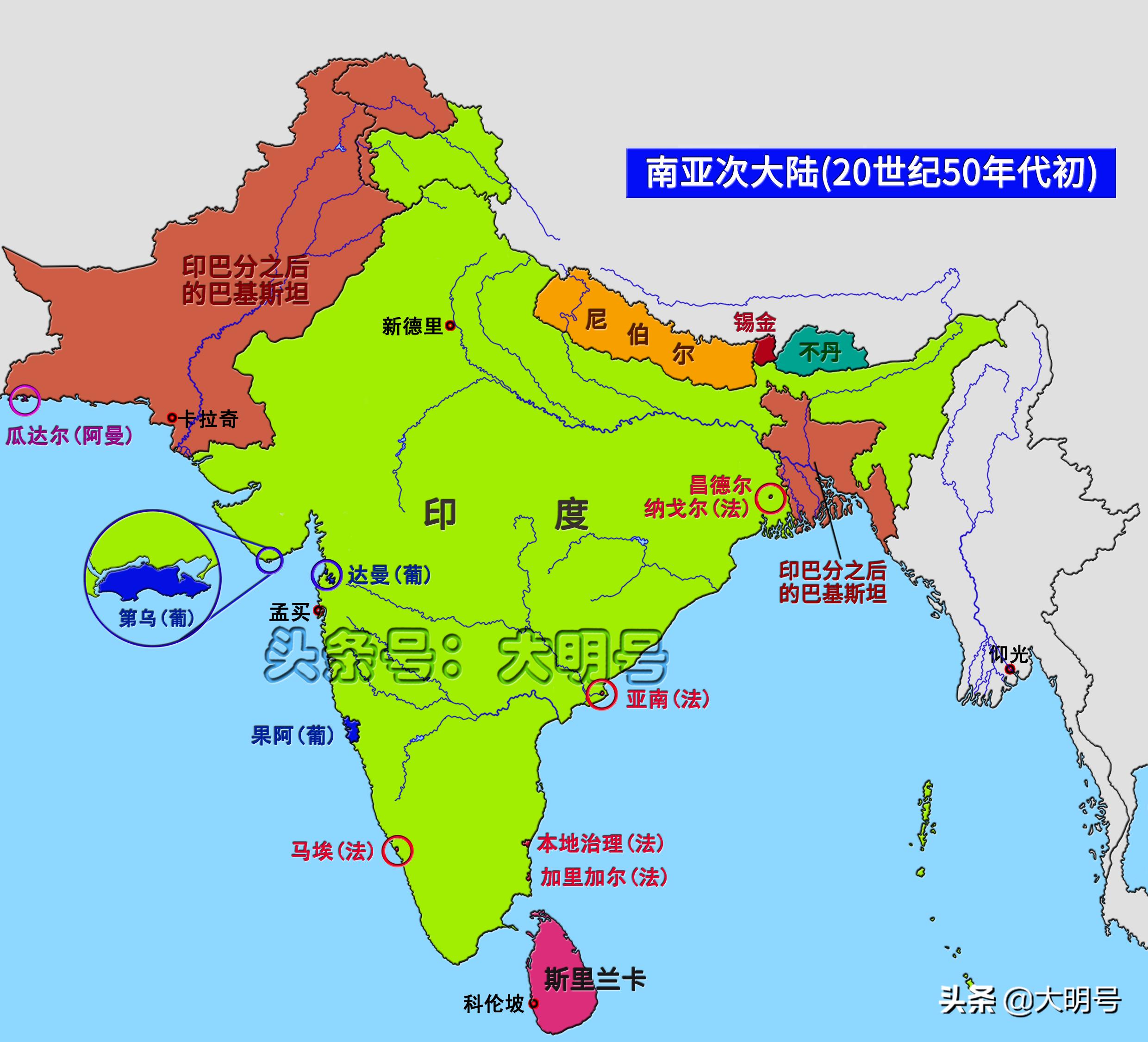 图说尼泊尔领土变迁，1816年一次性损失1/3的国土面积