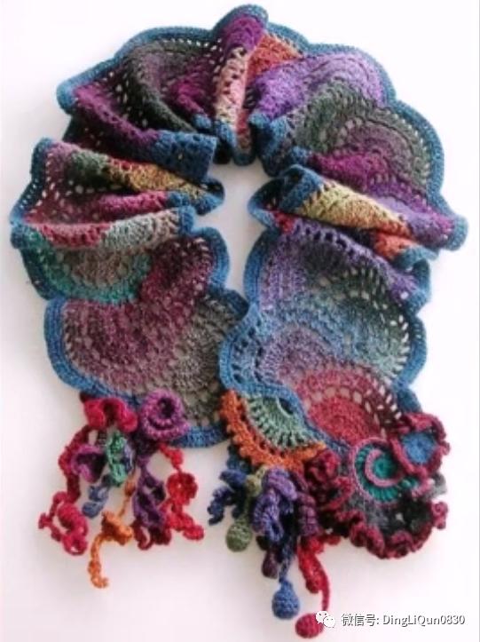 针织披肩作品,披肩花式围巾编织教程