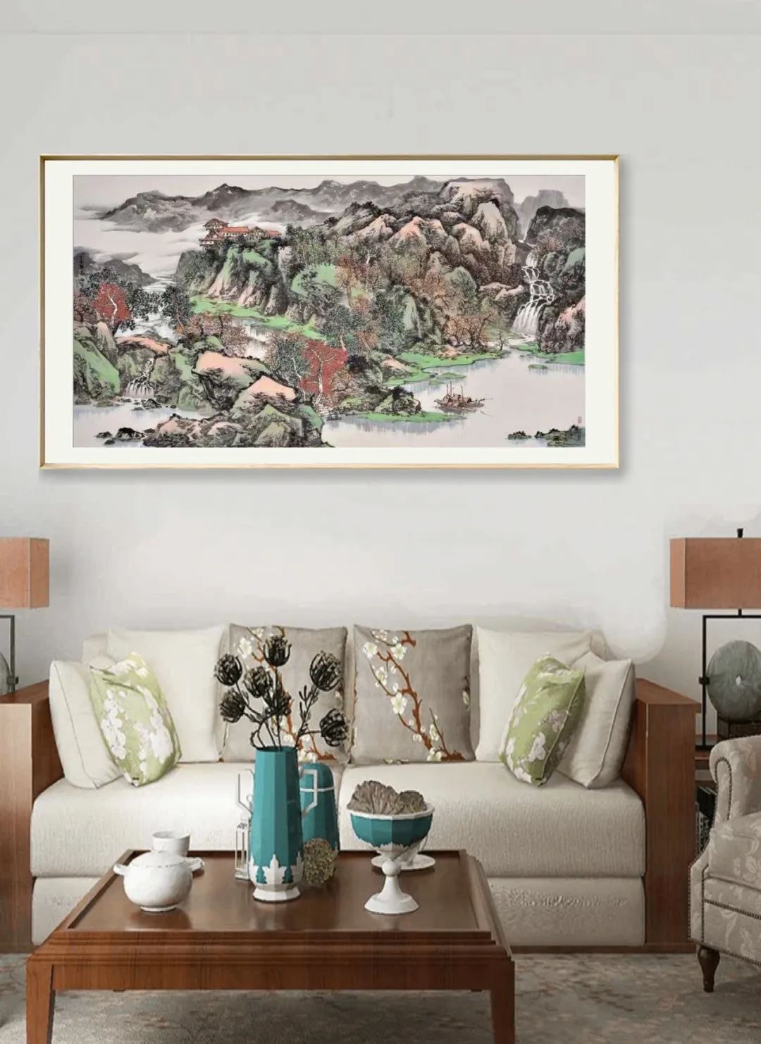 客厅挂什么山水画好,客厅挂什么山水画最好