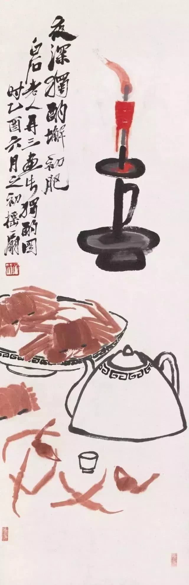 名家笔下的螃蟹诱人极了,中国名家笔下的螃蟹