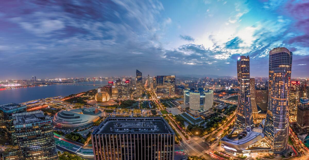 杭州新鸿基江河汇超级地标,杭州十大必去的夜景打卡点免费