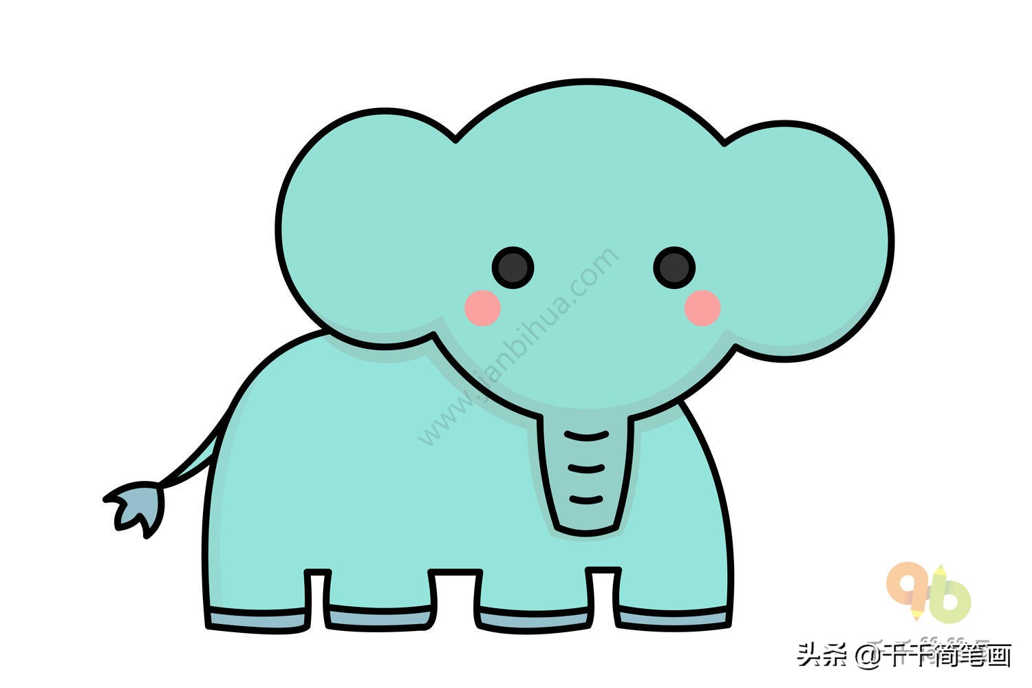 动物园里的动物简笔画简单又好看,各个国家的国宝动物小学生简笔画