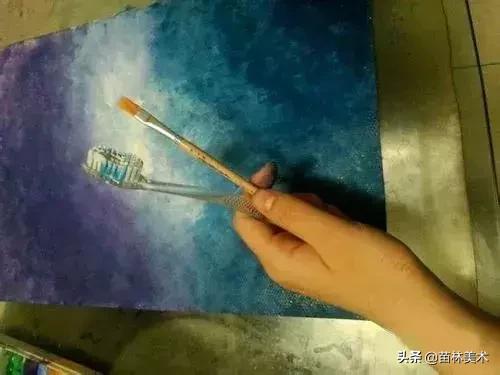 用水彩笔画星空怎么画,简单又好看的水彩星空