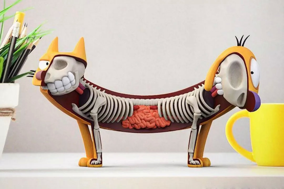 他肢解卡通人物,不但没毁童年,还倍受追捧