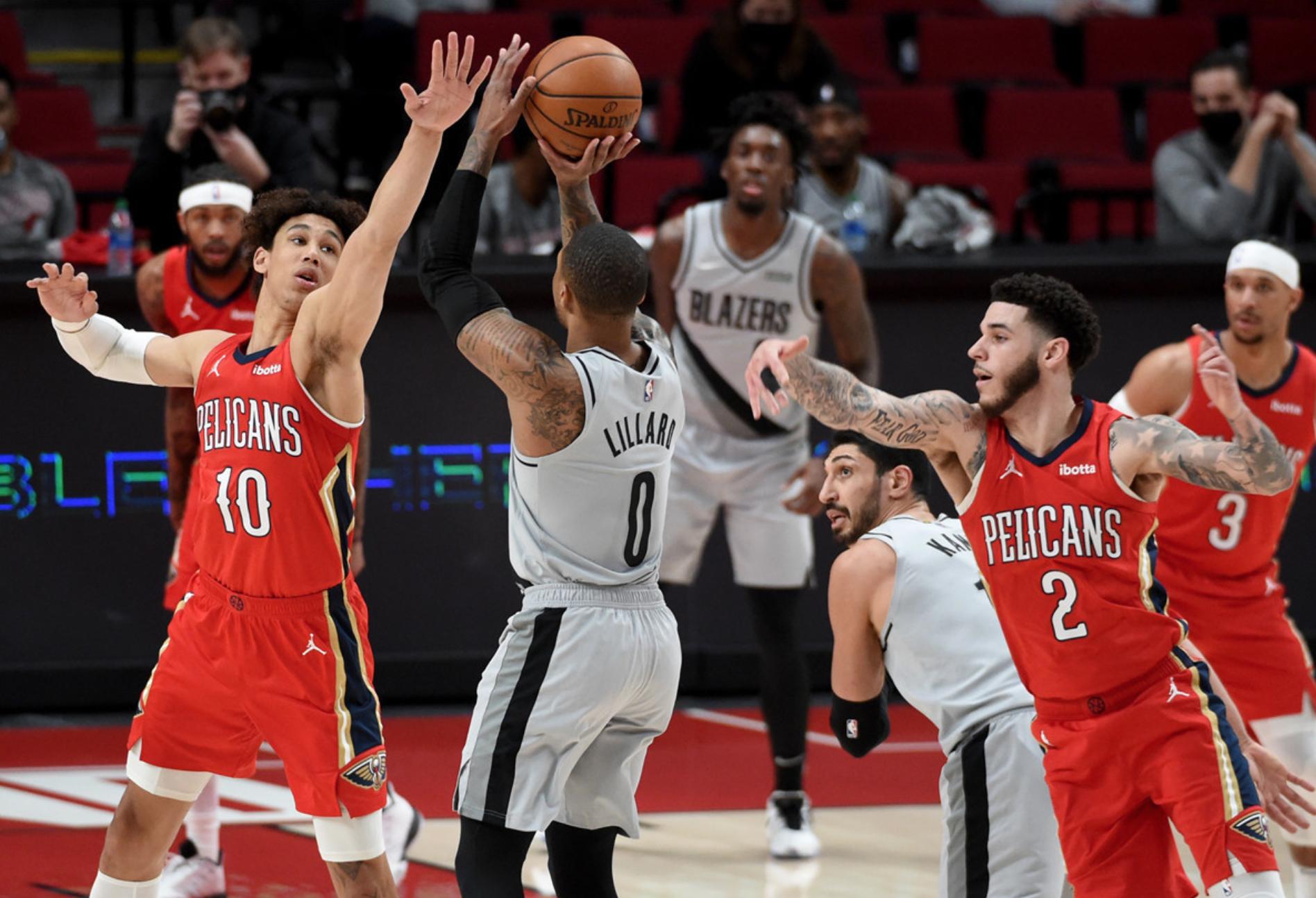 利拉德末节3分,利拉德末节4分