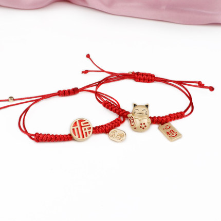 棉麻绳编织手链教程,情侣手链单绳