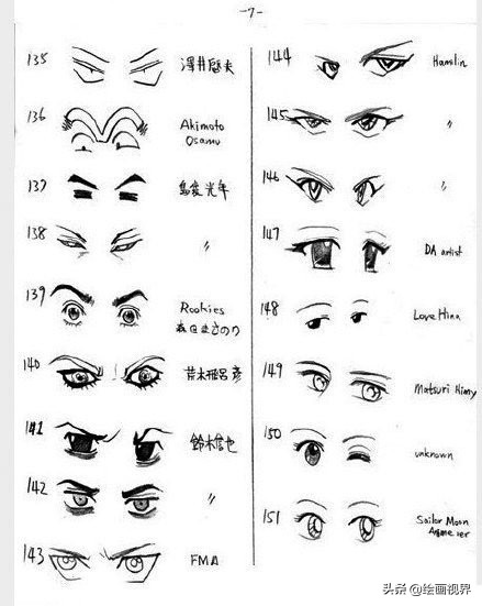 眼睛怎么画新手手绘小学生,二次元眼睛画法马克笔手绘