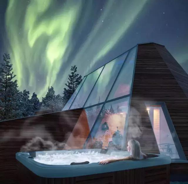 芬兰玻璃屋极光横屏,芬兰极光玻璃屋造价