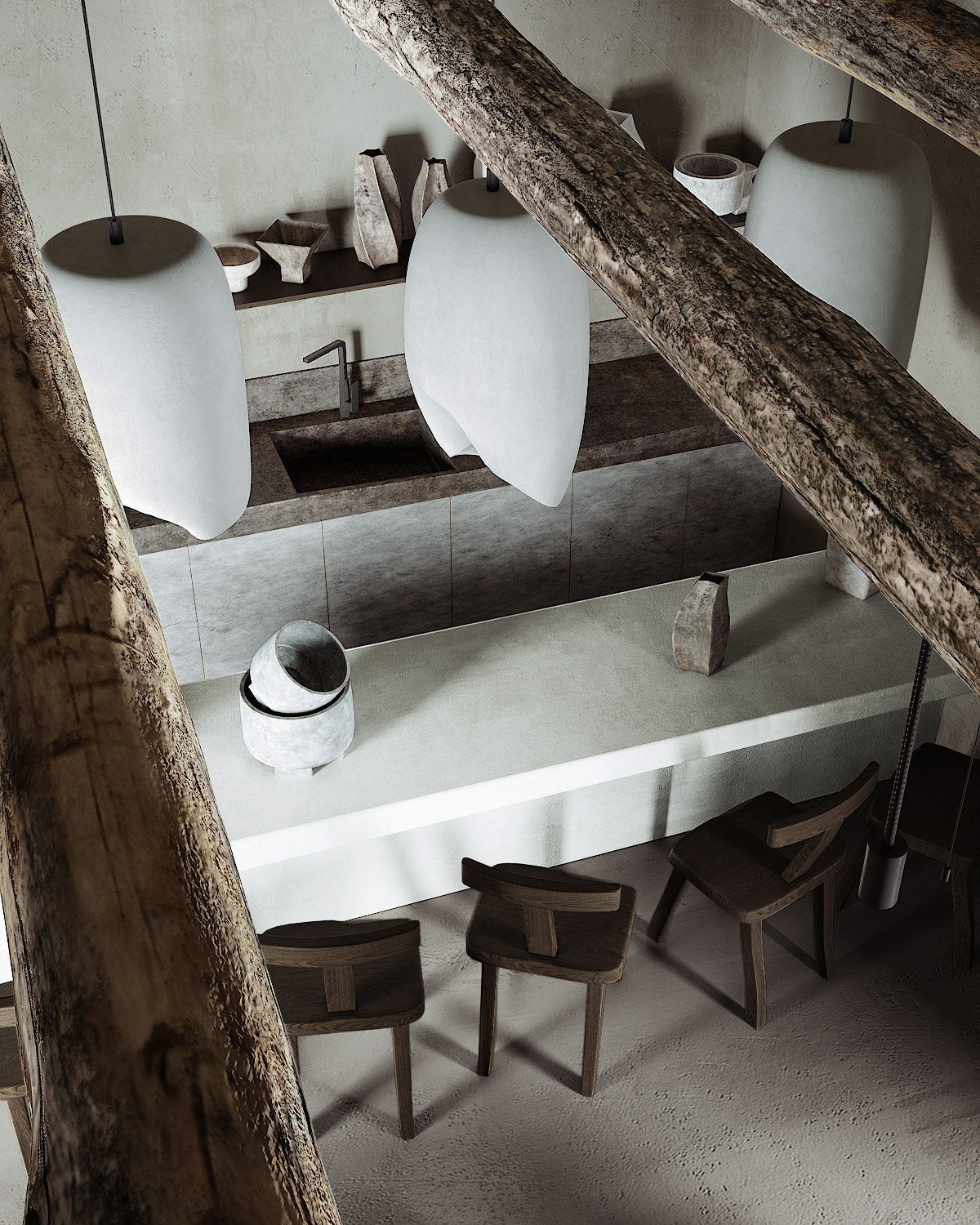 和平区侘寂风装修,极简主义的现代住宅设计