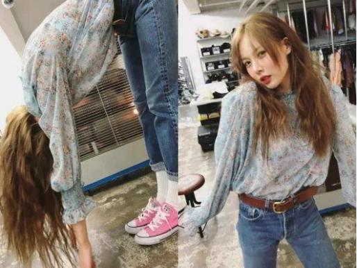 泫雅最火穿搭,泫雅抹茶绿穿搭