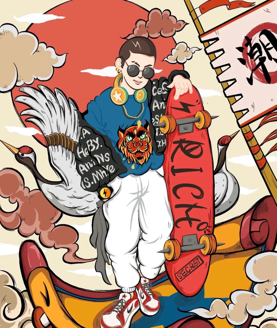 国潮风图片旗袍,国潮风图片背景