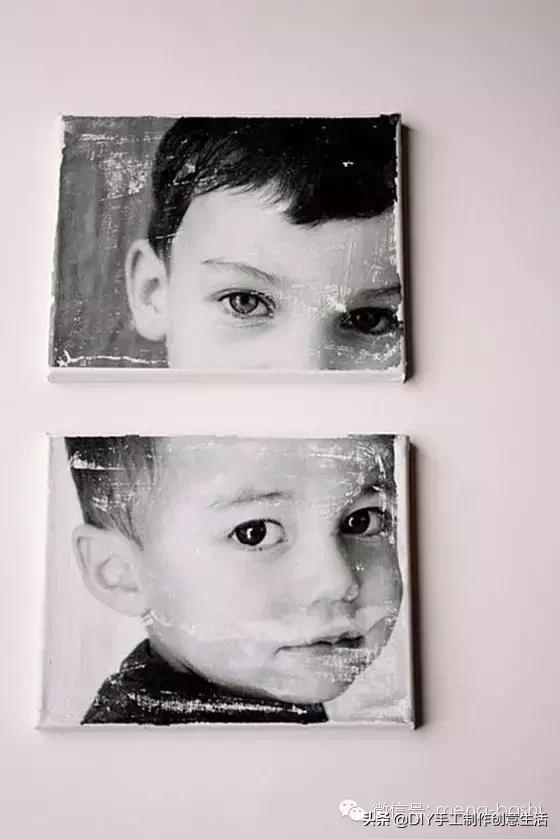 她将照片反扣在木板上之后，只做了这几步，结果大家都来效仿她