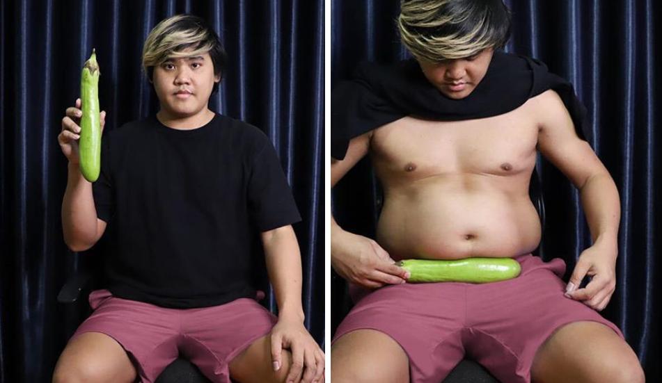 泰国小哥又cos鬼灭之刃了，还去超市买东西，路人都看笑了