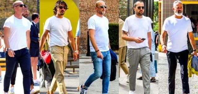 潮男怎么选择白色t恤,男士白t恤怎么穿不透