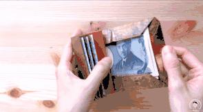 用一张纸能装钱的手工折纸钱包,diy手工制作钱包教程