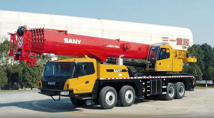 三一最新款60吨吊车6节臂,三一新款16吨吊车参数及图片