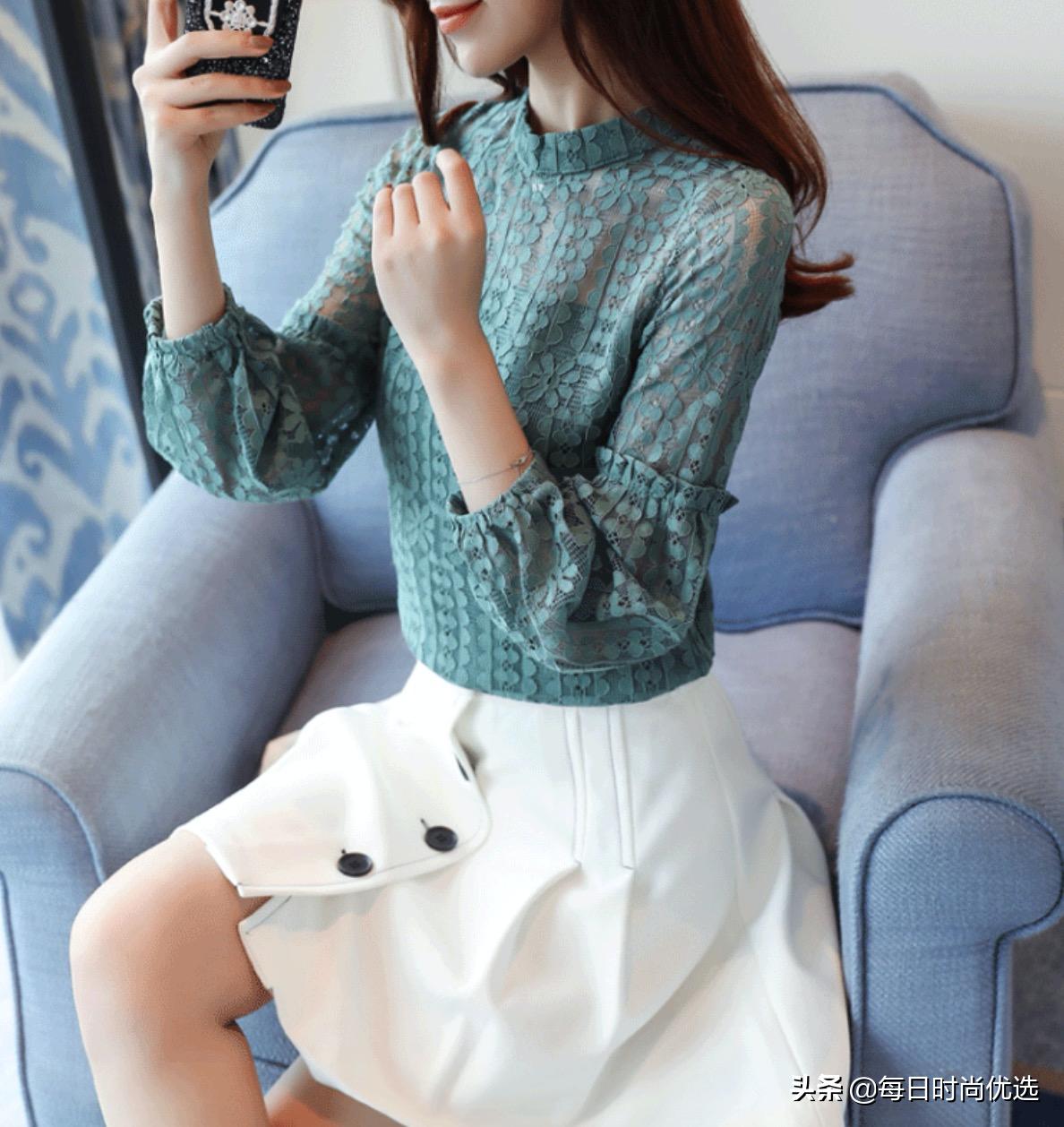 适合25岁-35岁女人新款蕾丝衫，性感迷人，超有女人味