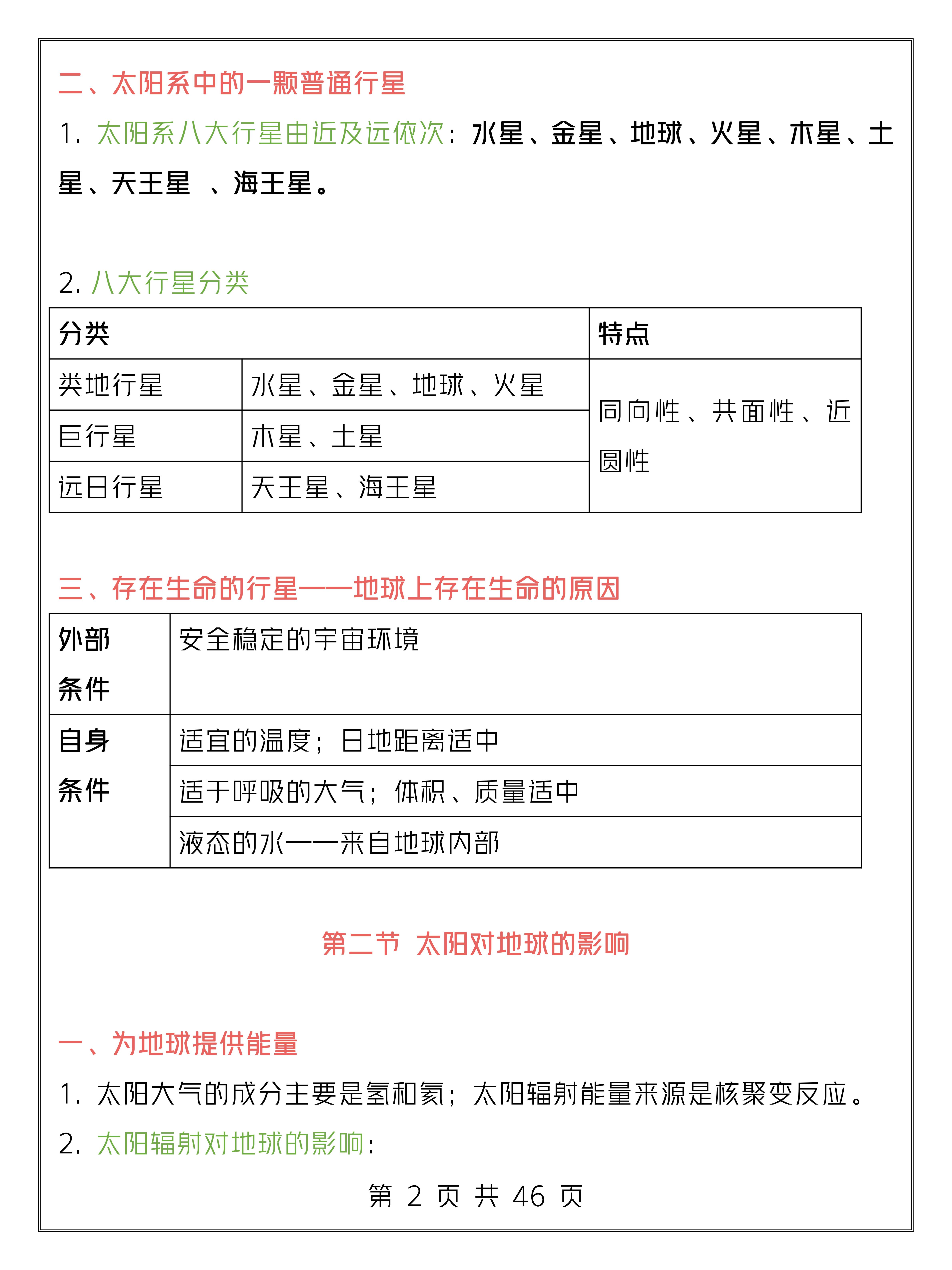 高中地理必修二必背知识点期中,高中地理必修一第一节习题