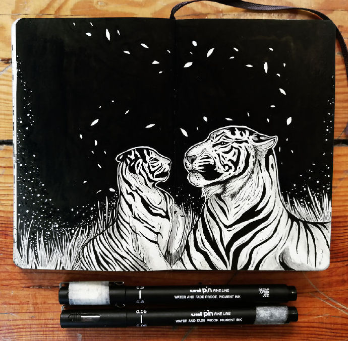 黑白手绘插画食物,黑白手绘插画怎么画