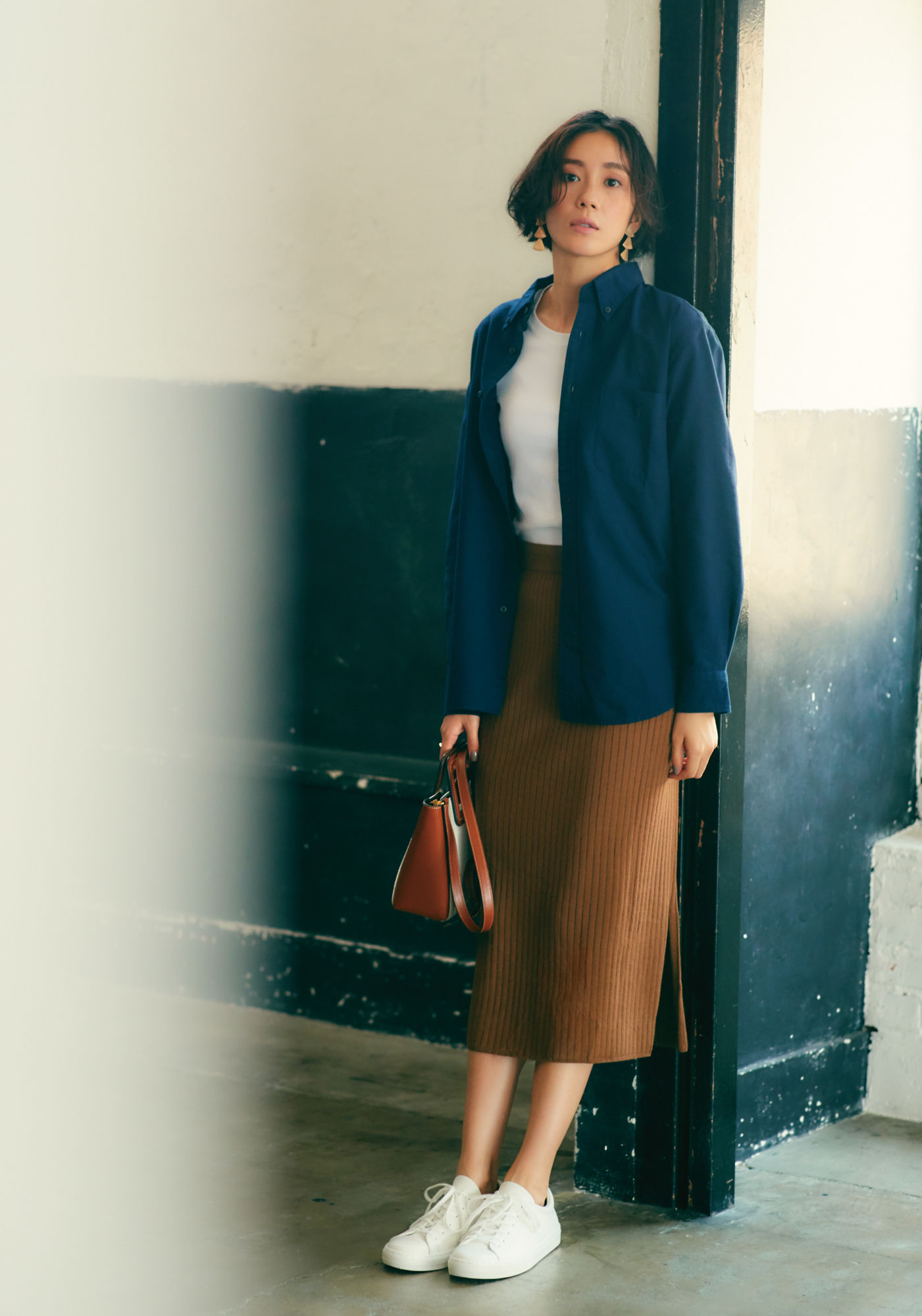 秋冬穿搭给人高级感的颜色搭配,针织罗纹套装怎么搭配