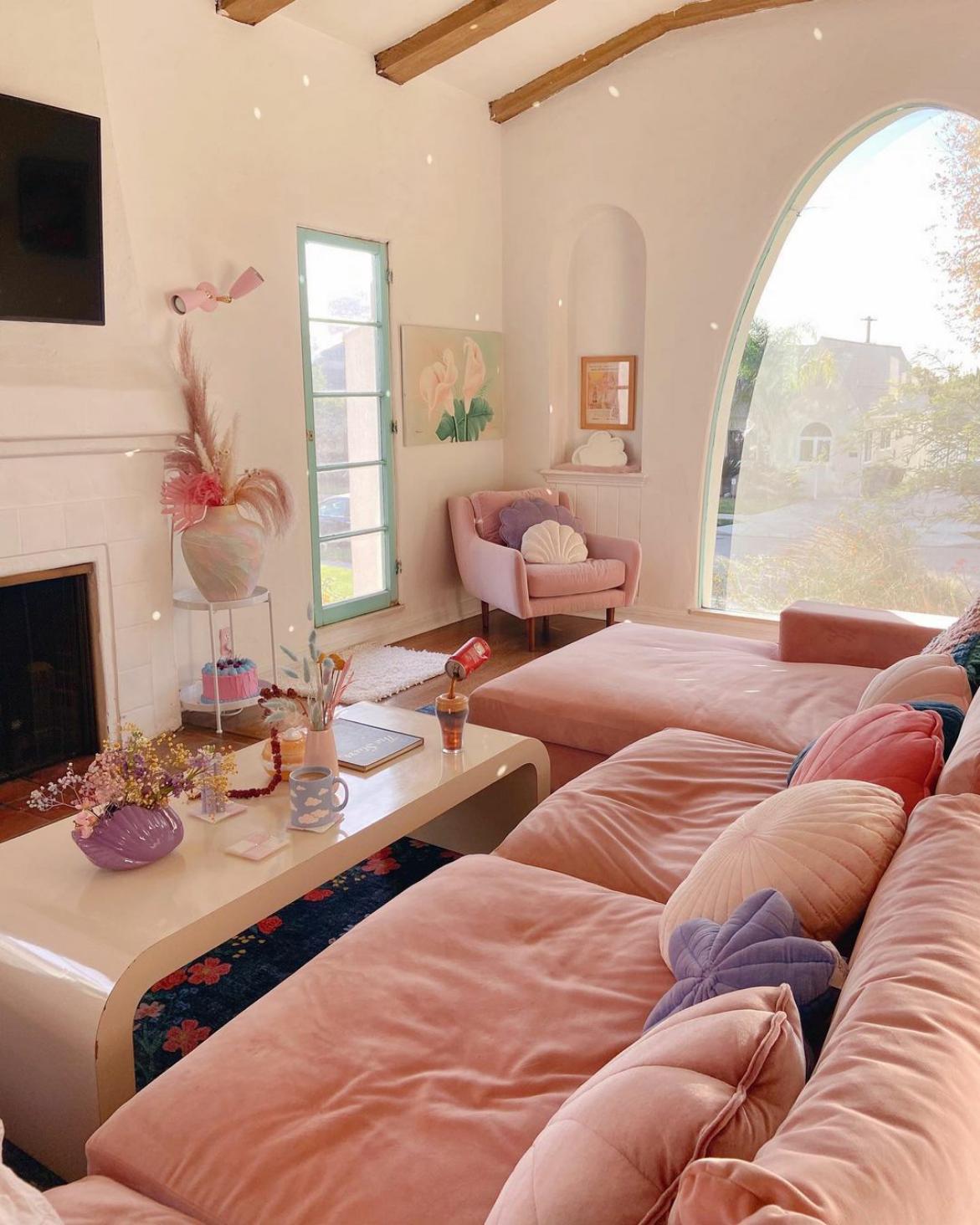 粉色系少女心装修,糖果色家装