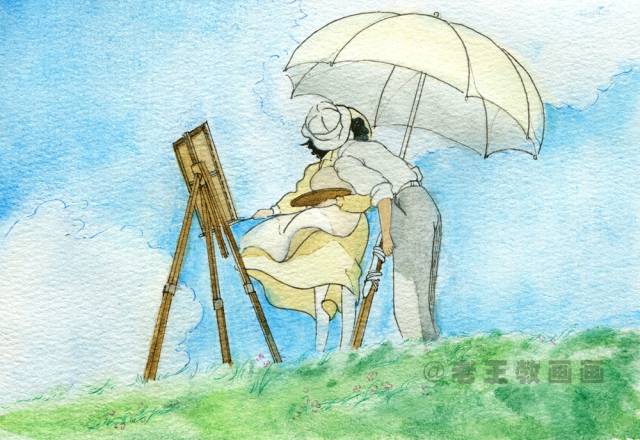 起风了唯有努力生存日语,简单的宫崎骏漫画图