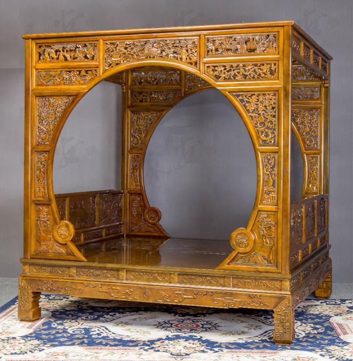 金丝楠木床有什么优缺点,有设计感的金丝楠木床