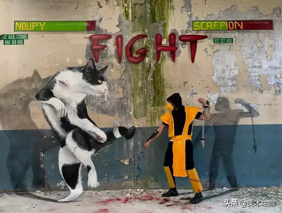 极具张力的墙绘作品,简单3d创意墙绘大全