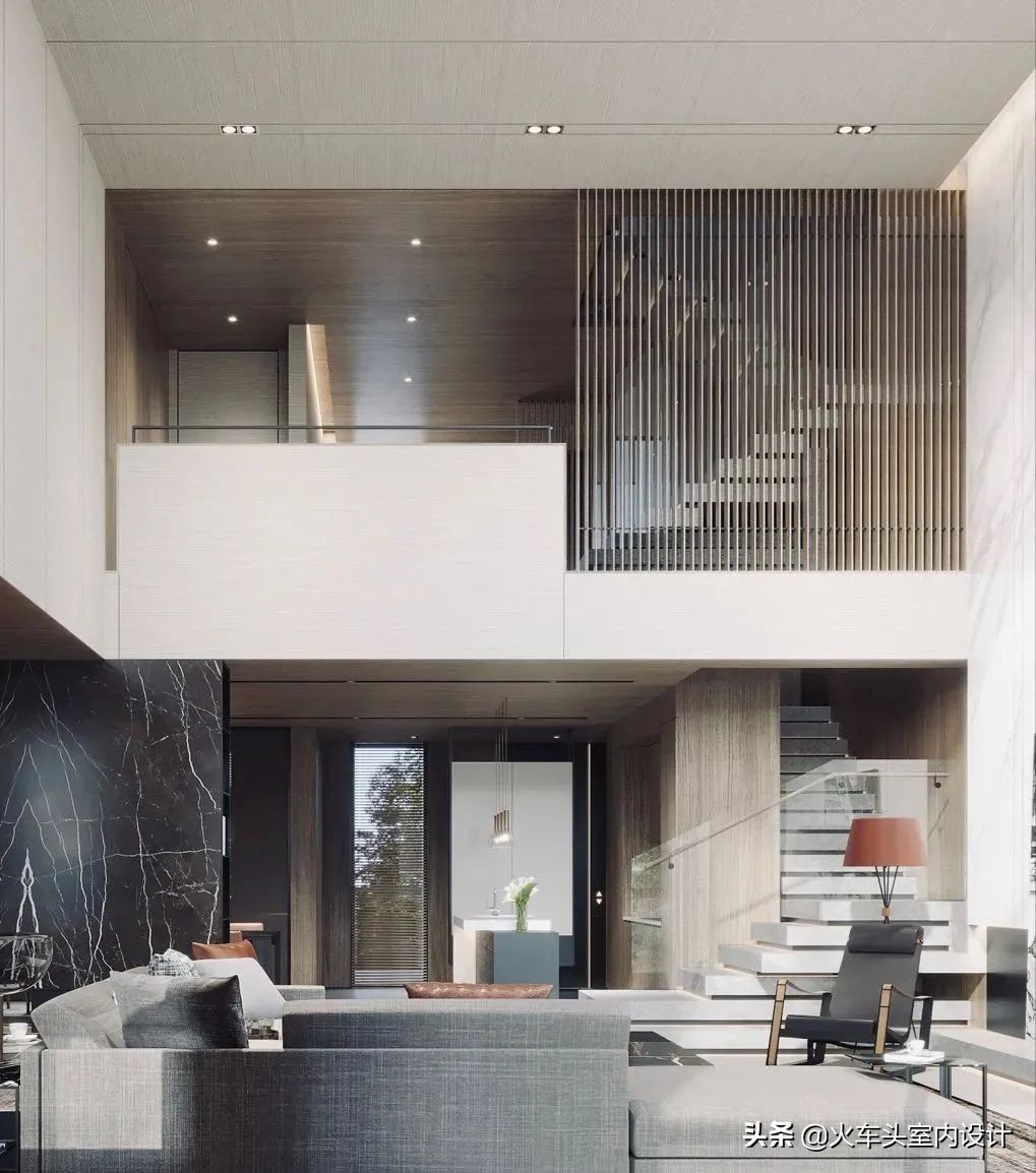 80款挑空客厅设计,大宅就该有这气势