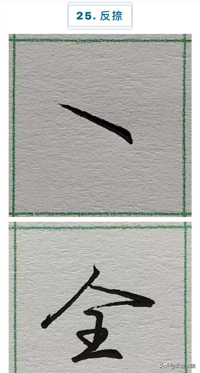 硬笔楷书行书草书笔画对照表,郭伯一硬笔行书基本笔画图解