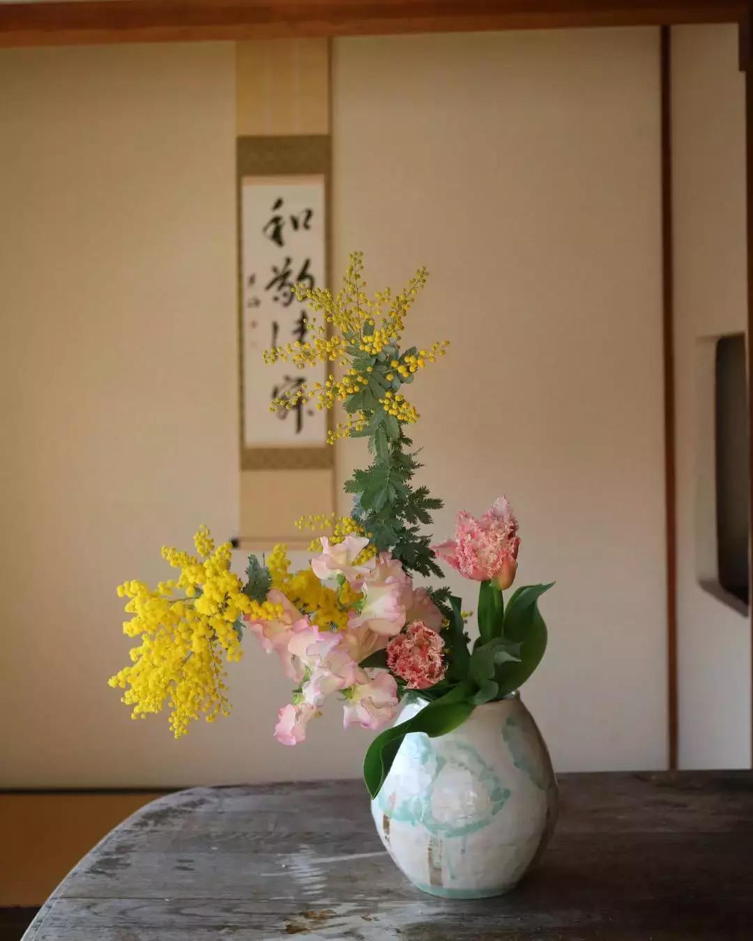 创意禅意插花月季盘花,禅意插花100例兰花