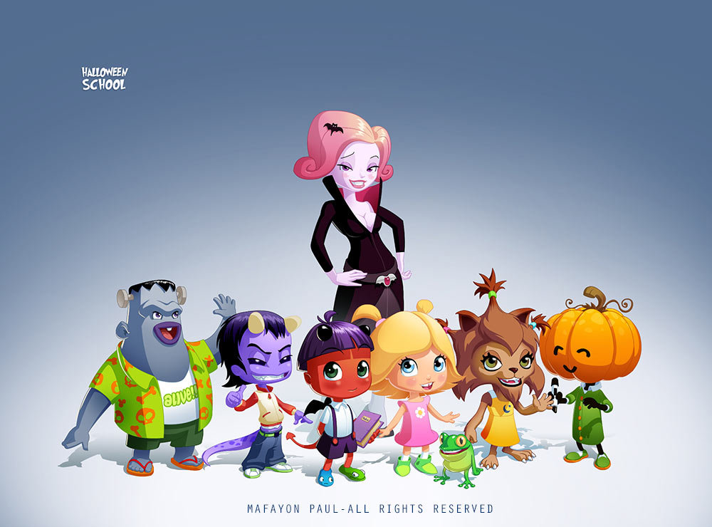 卡通插画形式的设计案例,卡通插画设计