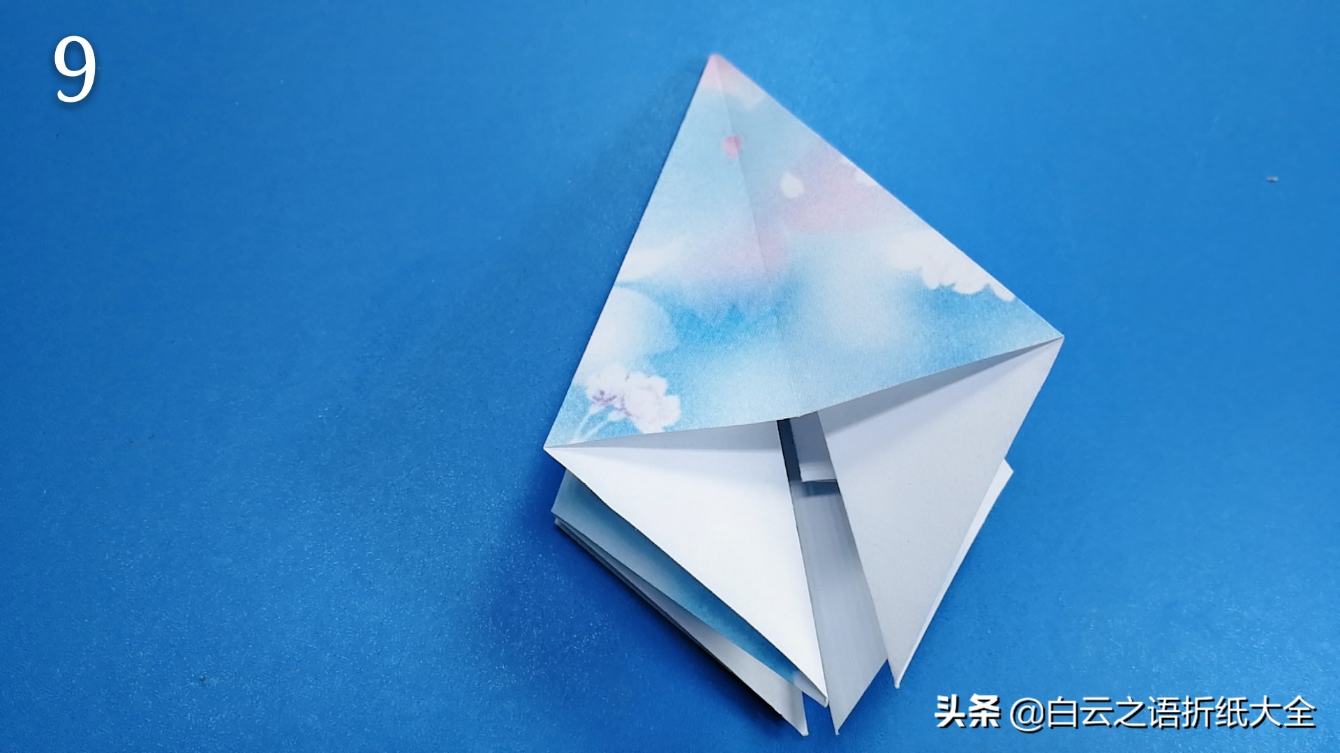 亲子手工小雨伞折纸画,幼儿有趣折纸简单雨伞