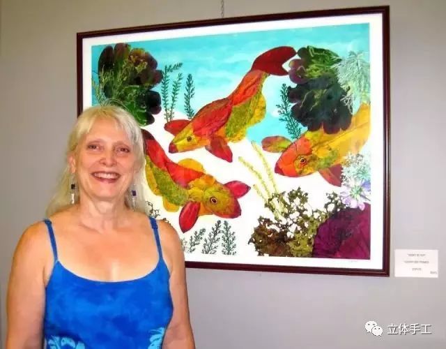 落叶拼贴画图片大全,落叶和花草拼贴画