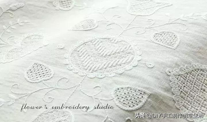 白线的刺绣,白线刺绣针法