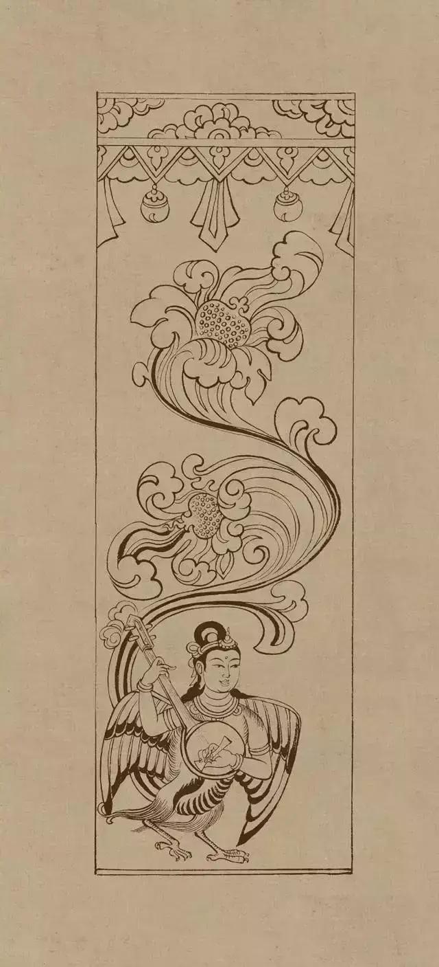 敦煌画线稿描摹,敦煌壁画白描勾线教程