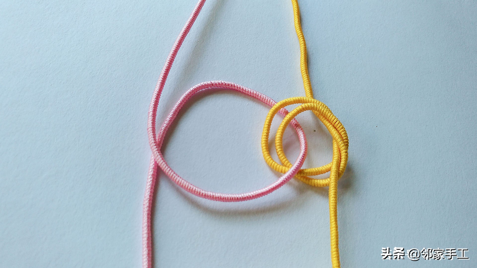 同心结曼陀罗结编法教程慢动作,曼陀罗同心结手绳半成品