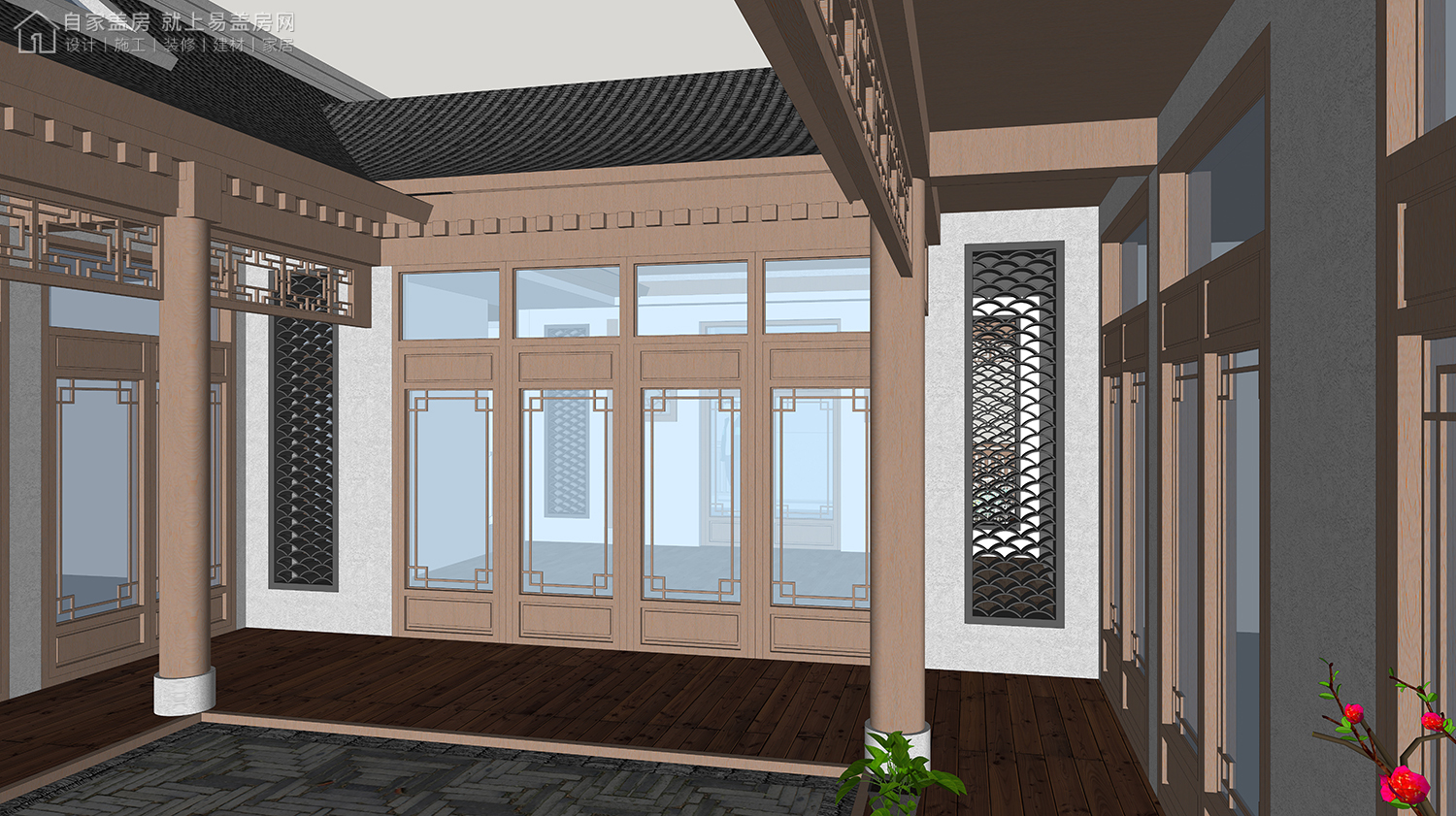 三层新中式别墅全套设计图纸,新中式合院别墅户型图纸