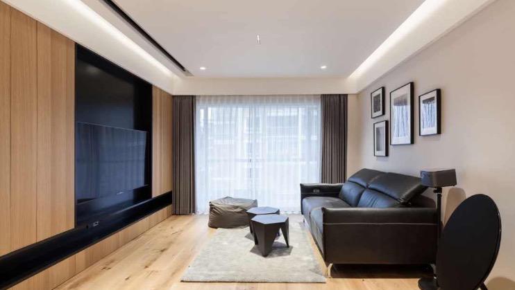 原木色极简家,黑白原木极简风格