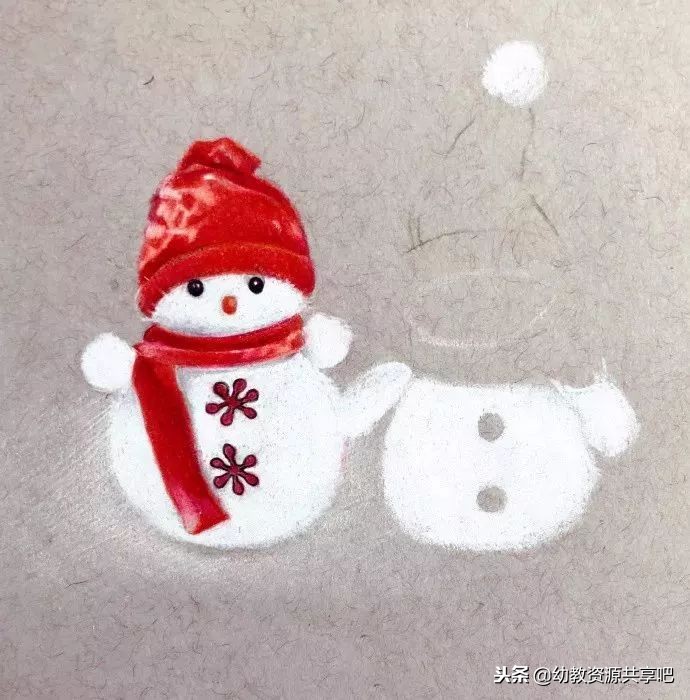 圣诞节雪人醒图绘画教程,怎么画简单的圣诞雪人