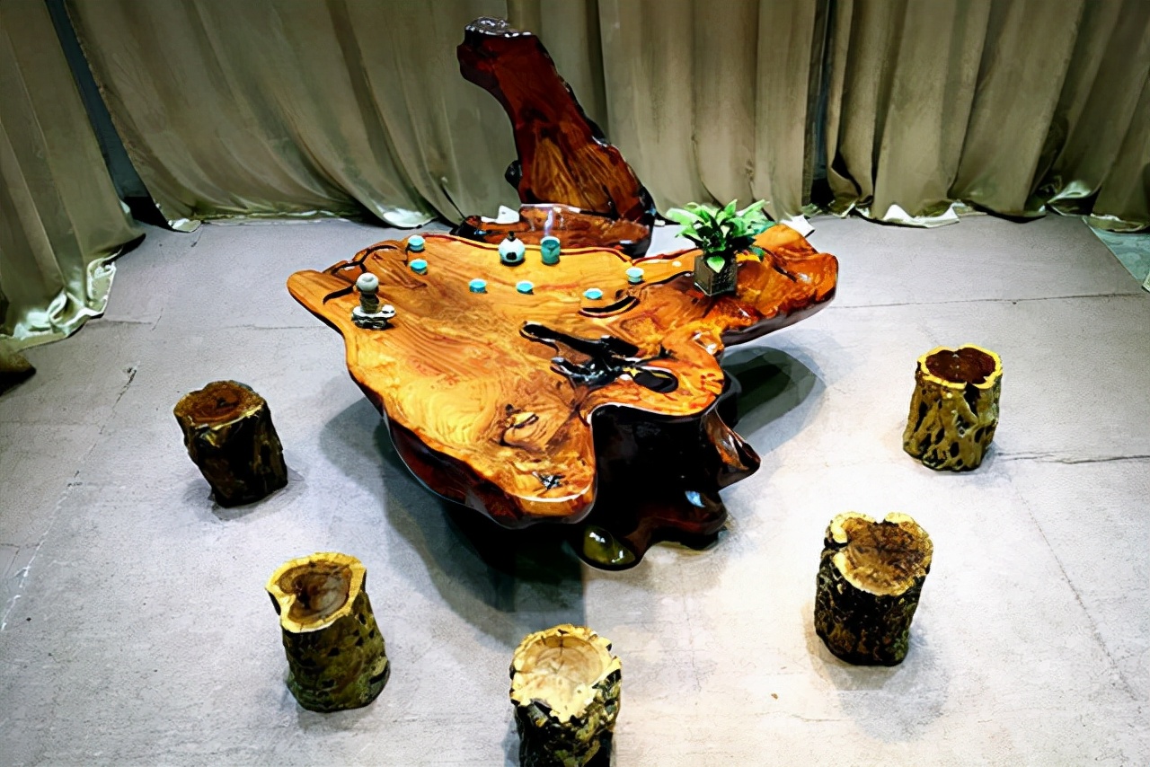 根雕茶几客厅茶几,什么材质的根雕茶几最有收藏价值