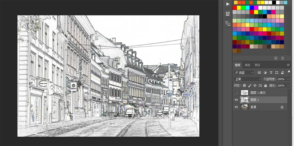 ps如何把图片变成素描涂色,ps滤镜素描半调图案